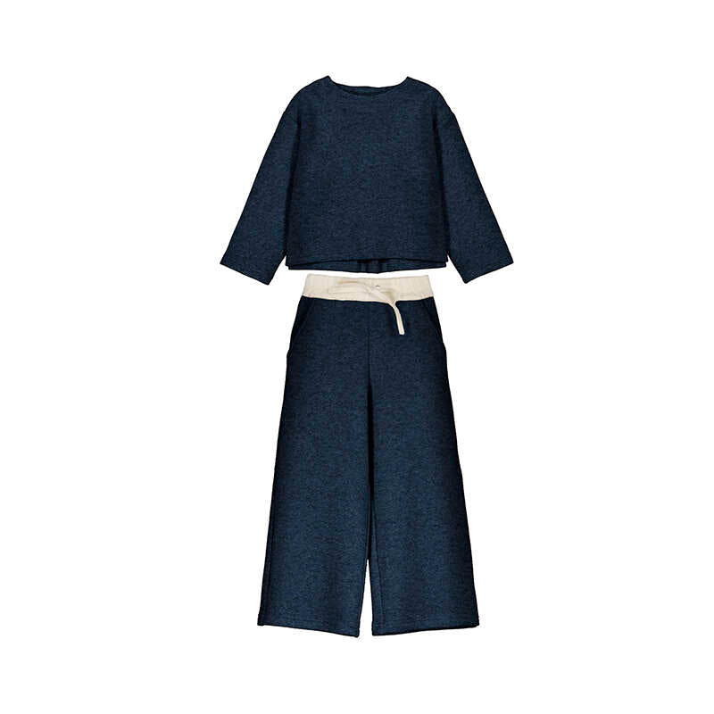 Mayoral girls navy knit set