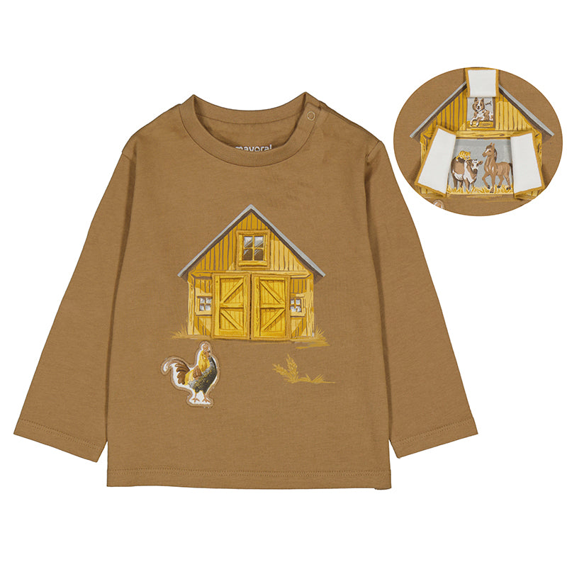 Mayoral beige long sleeve top 2067