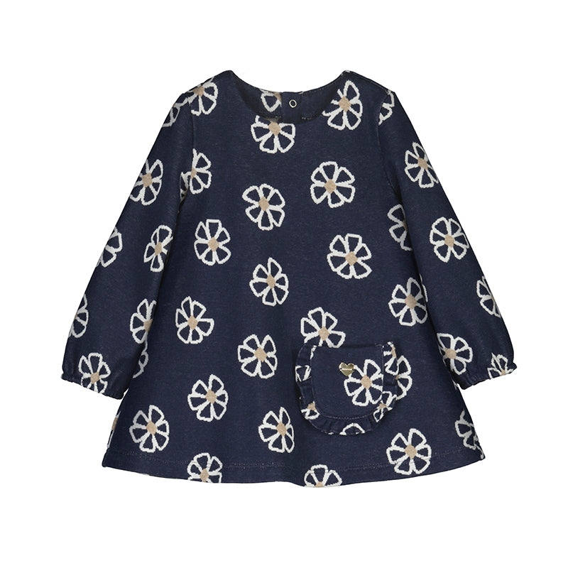 Mayoral girls navy knit dress 2918