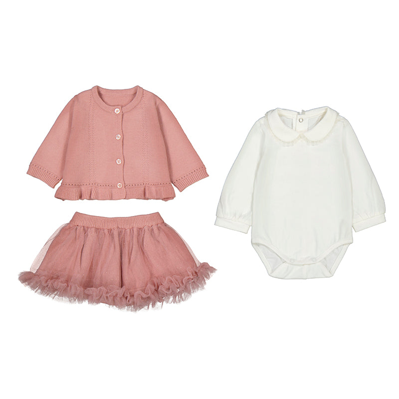 Mayoral baby petal 3piece skirt set