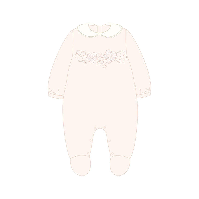 Mayoral pale pink velour onsie