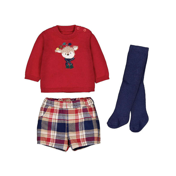 Mayoral Boys Red 3piece shorts set 2265