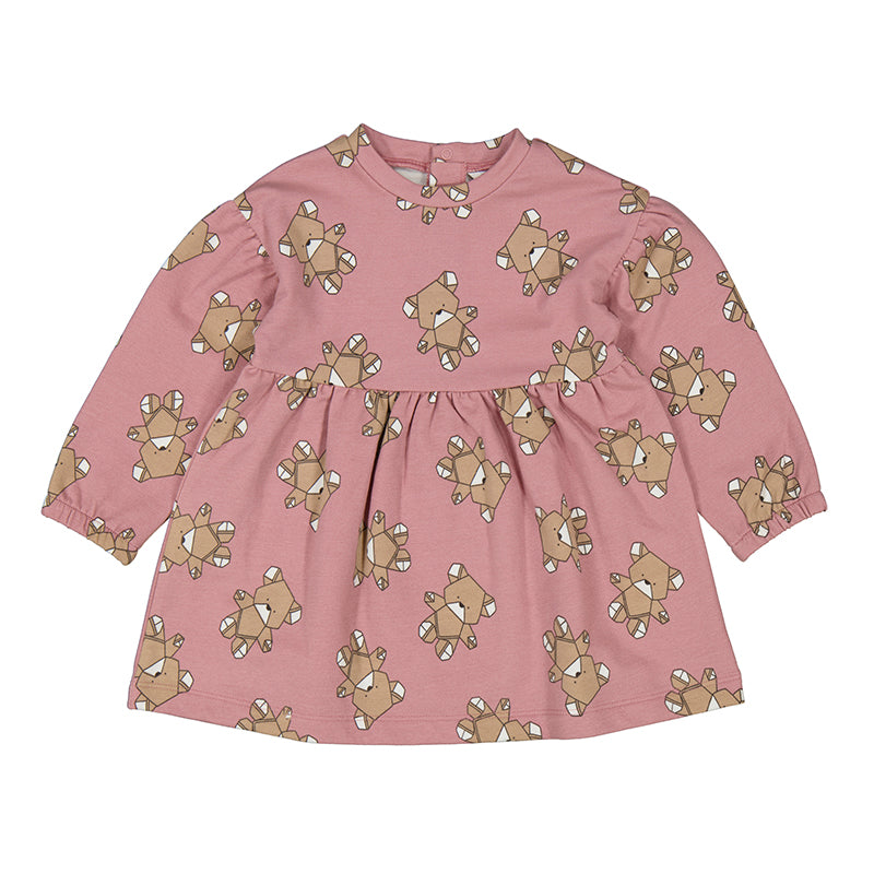 Mayoral girls orchid printed fleece dress