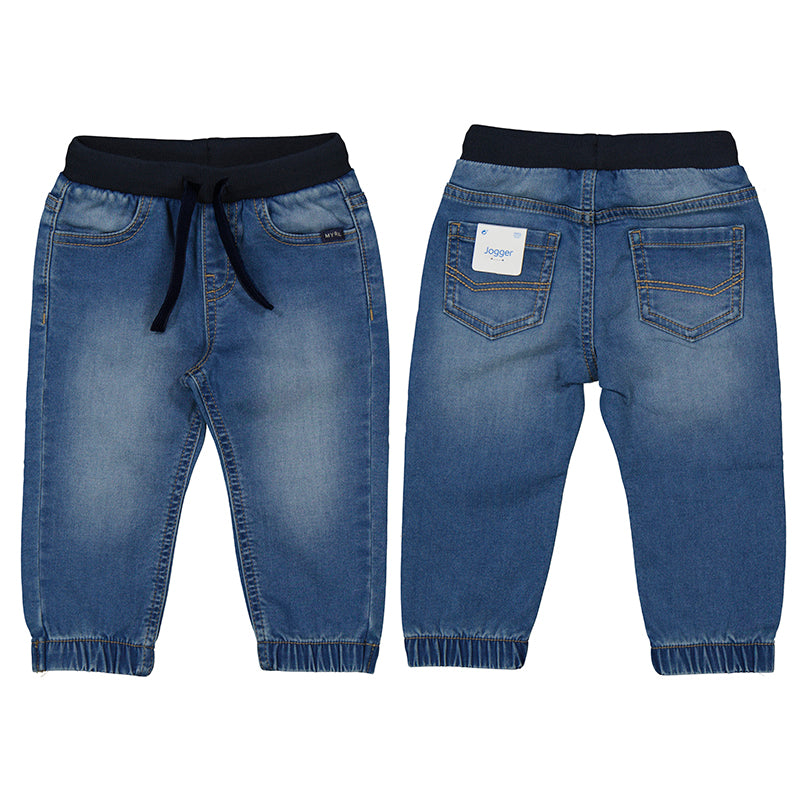 Mayoral Boys soft denim jogger pants