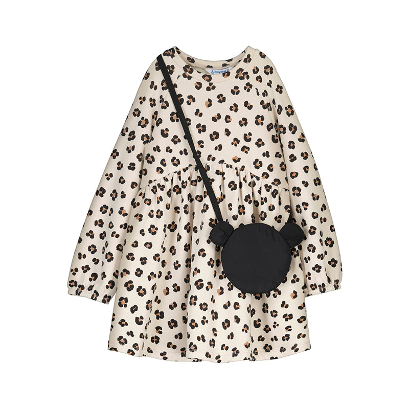 Mayoral girls printed dress with handbag