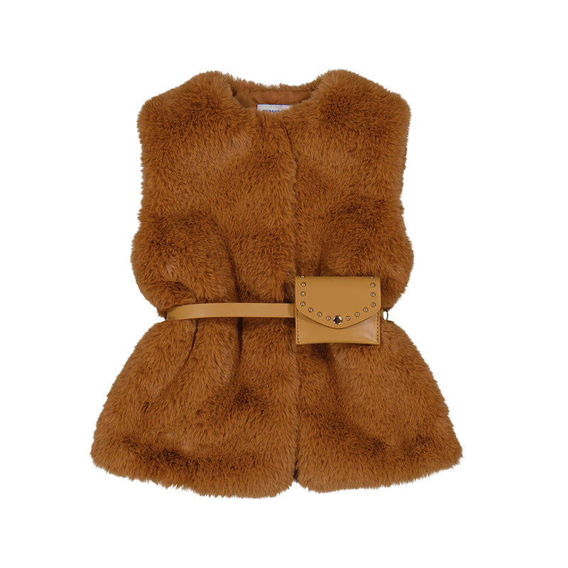 Mayoral Faux Fur Sleeveless