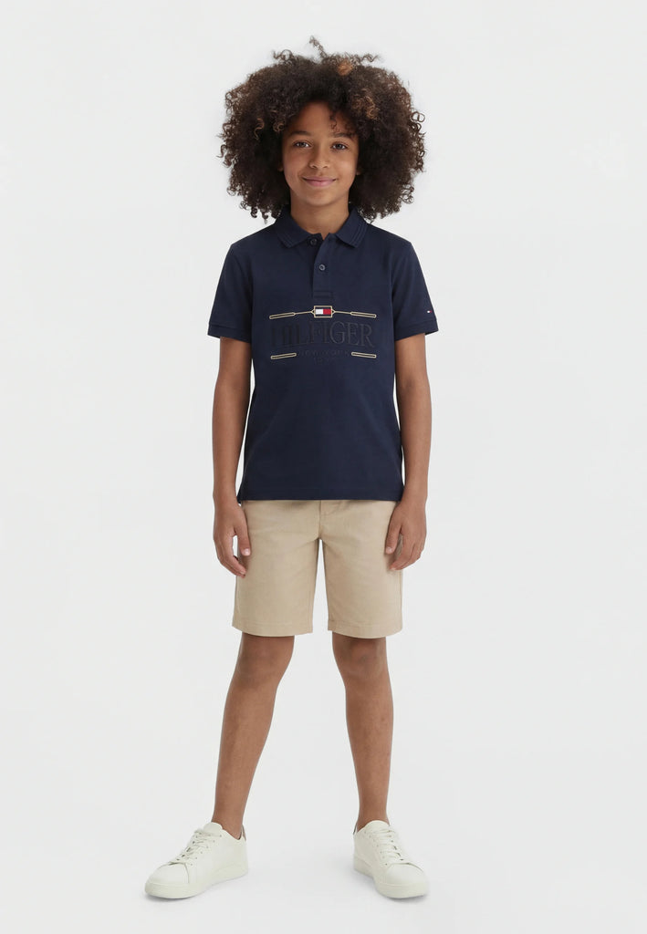 Tommy Hilfiger Boys icons interlock navy Polo Shirt