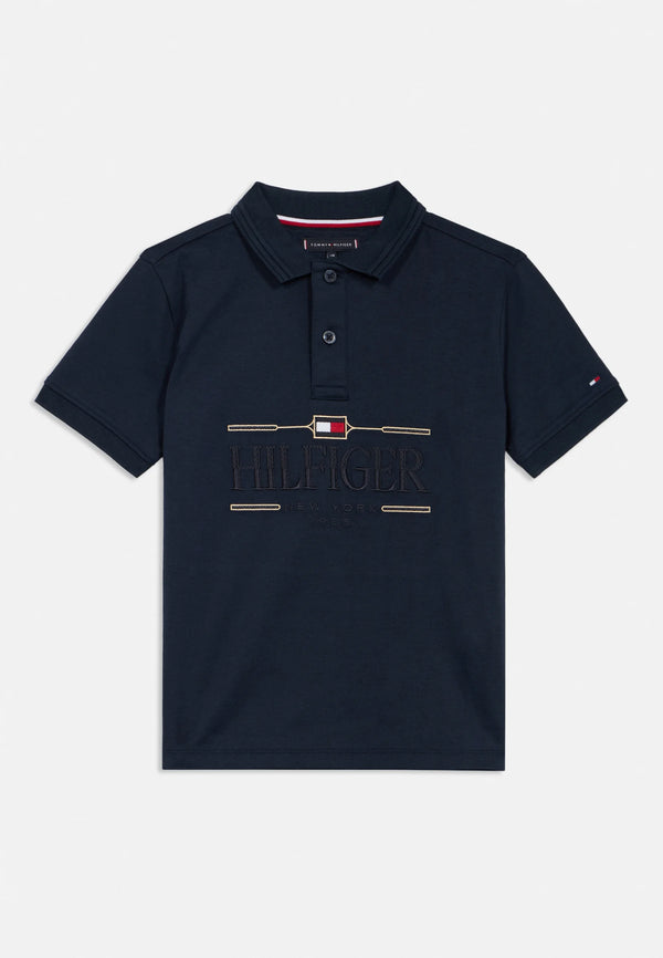 Tommy Hilfiger Boys icons interlock navy Polo Shirt
