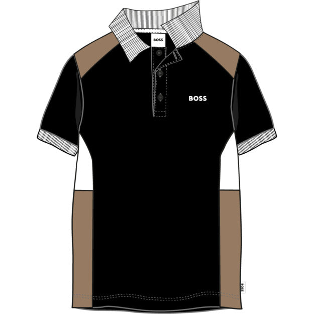 Boss Boys Black Polo Shirt J52335