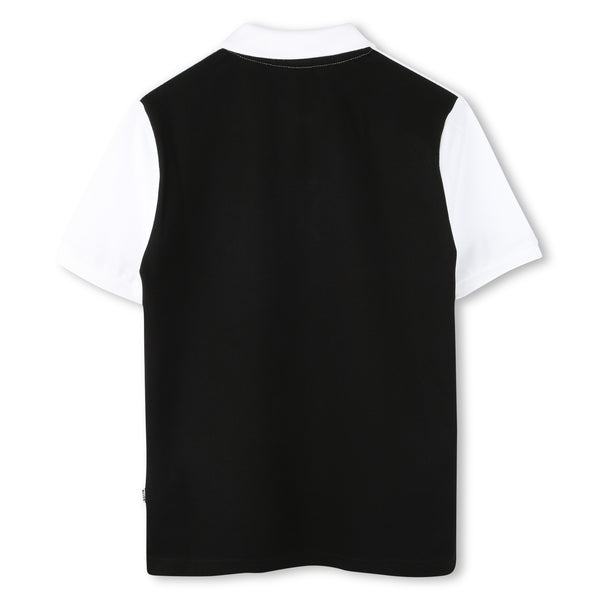 Boys Boss black polo shirt J52339