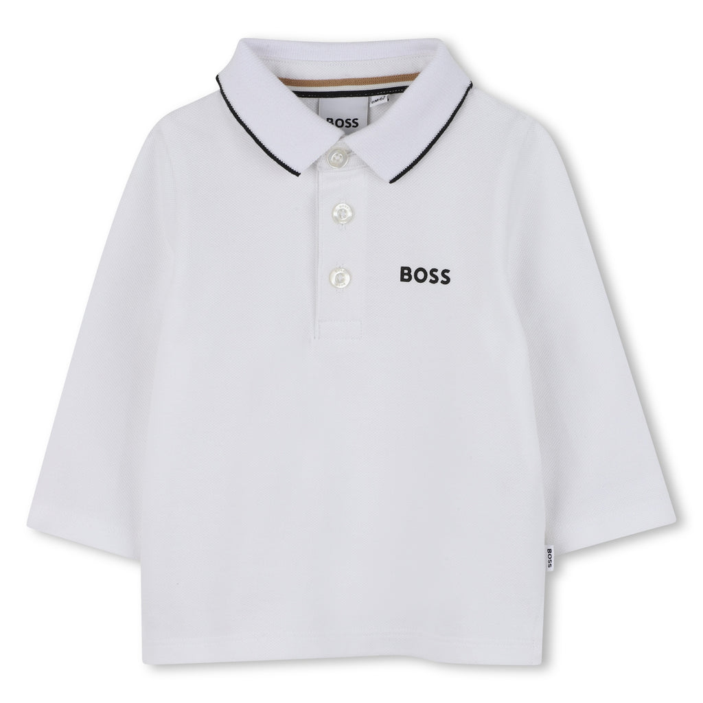 Boss Boys white Polo Shirt J52449