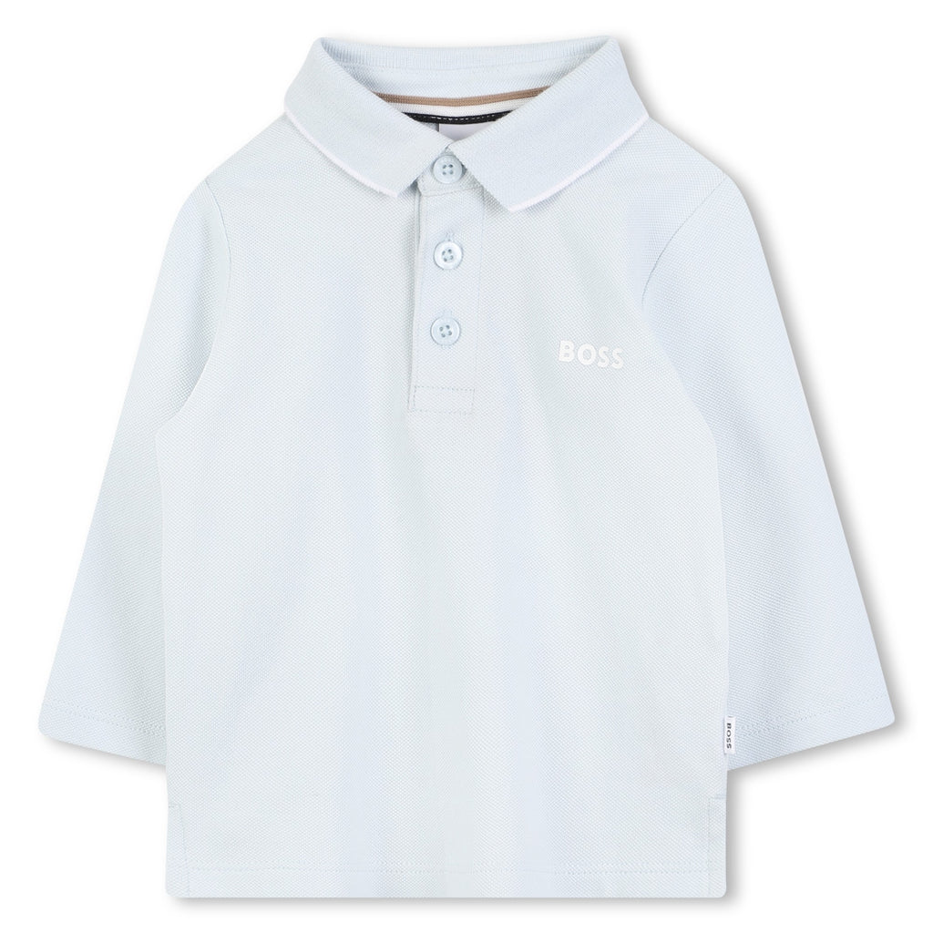 Boss Boys Pale Blue Polo Shirt J52449