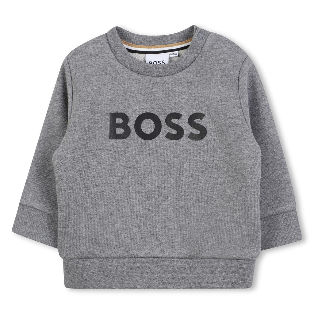 Boss Boys Logo Grey Colour Sweatshirt J52458