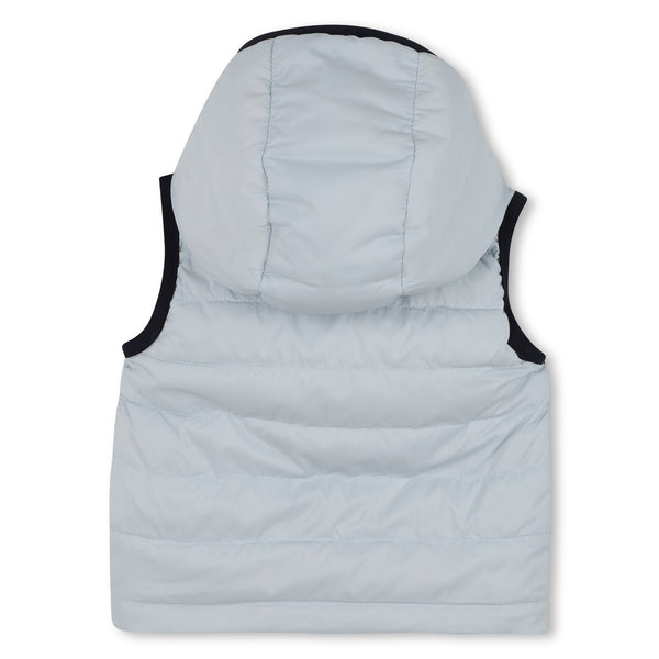 Boss Boys Padded Pale blue and navy Coloured Sleeveless Jacket J52474