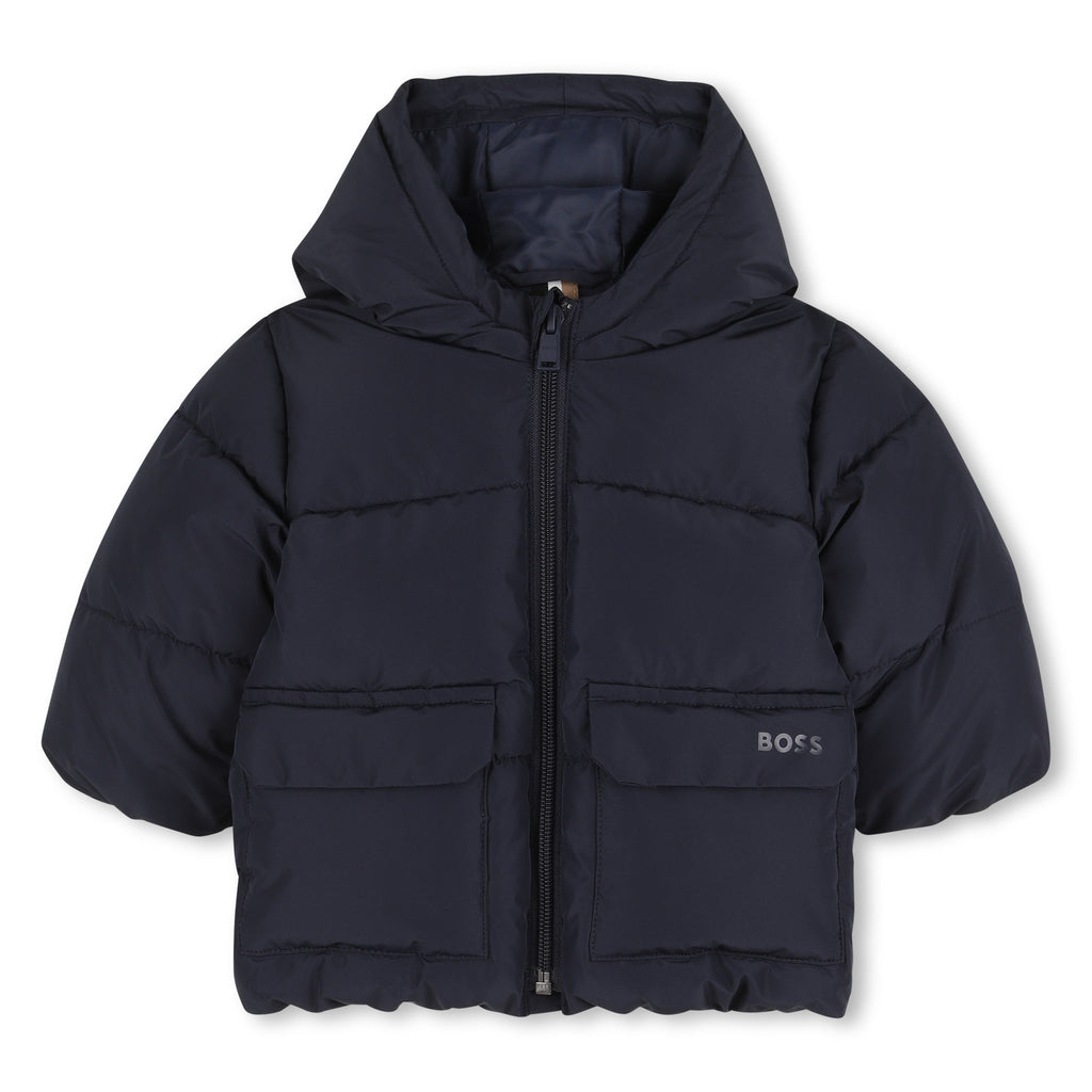 Boss Navy Baby Puffer Jacket J52476