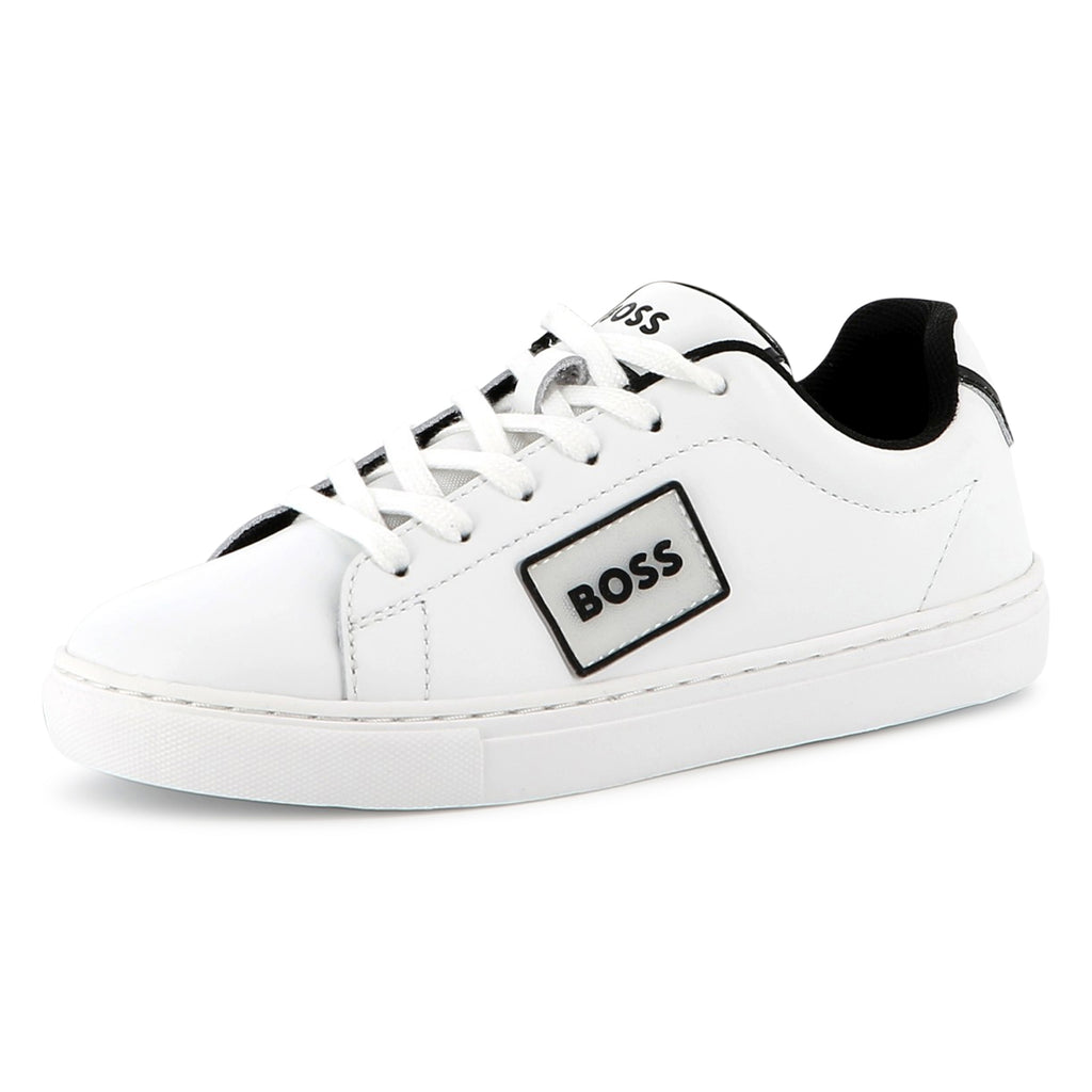 Boss white logo trainer J52554