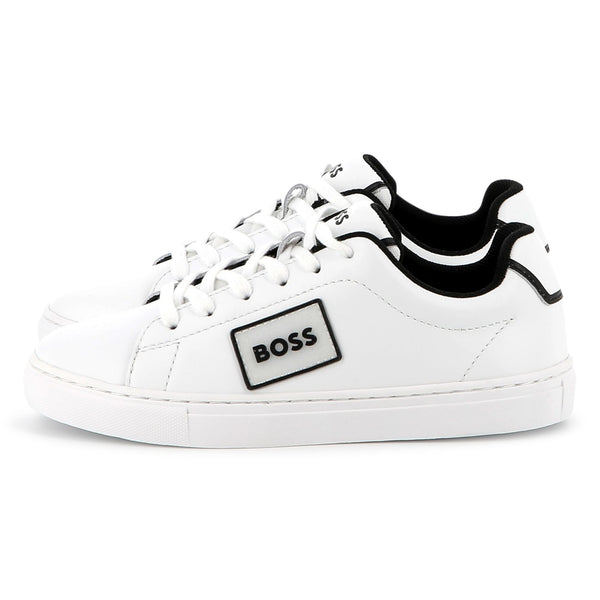 Boss white logo trainer J52554
