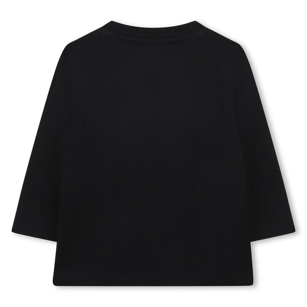 Boss black long sleeve logo top J52715