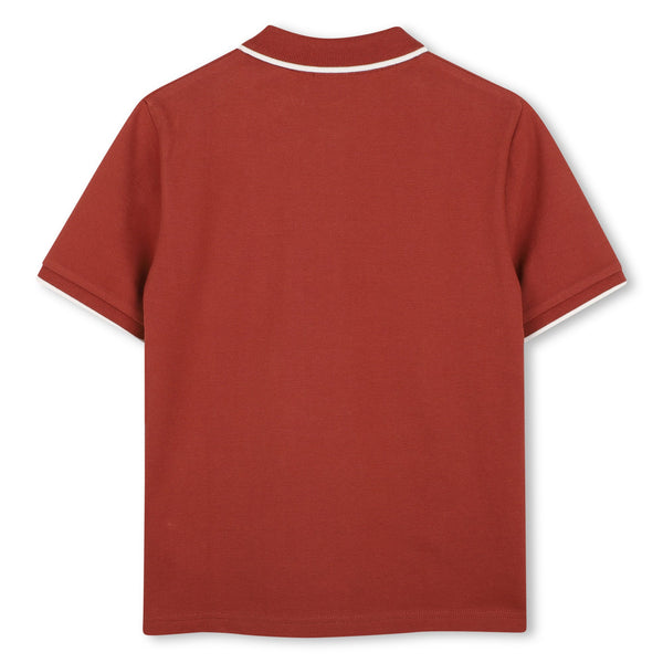 BOSS Boys crimson short sleeve polo shirt j53169