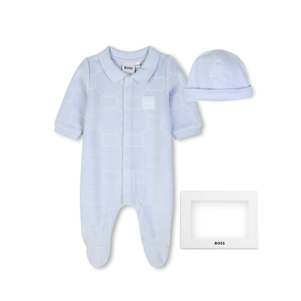 Boss Babygrow and hat gift set J53290