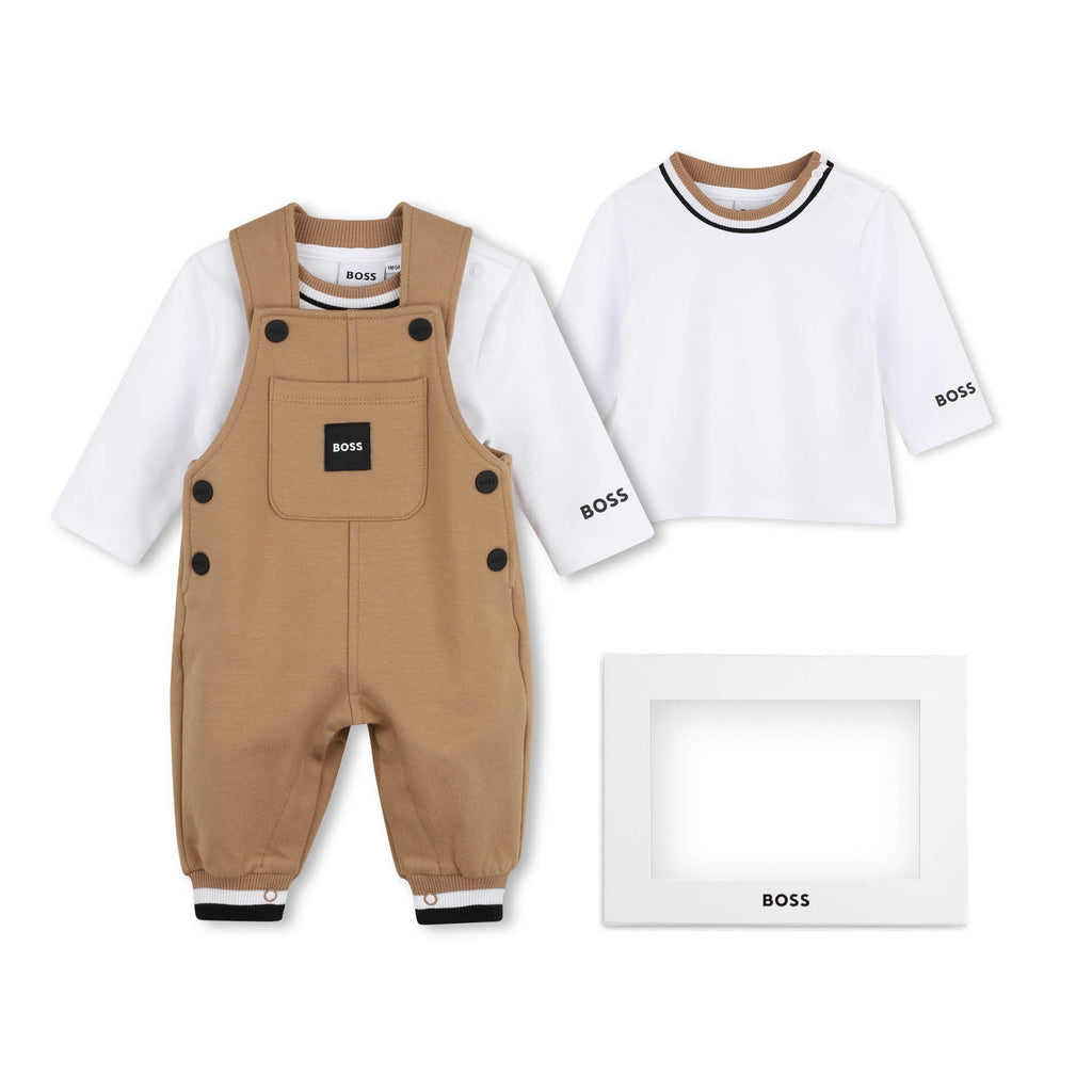 BOSS Boys Dungaree Set J53301