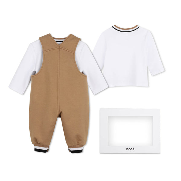 BOSS Boys Dungaree Set J53301