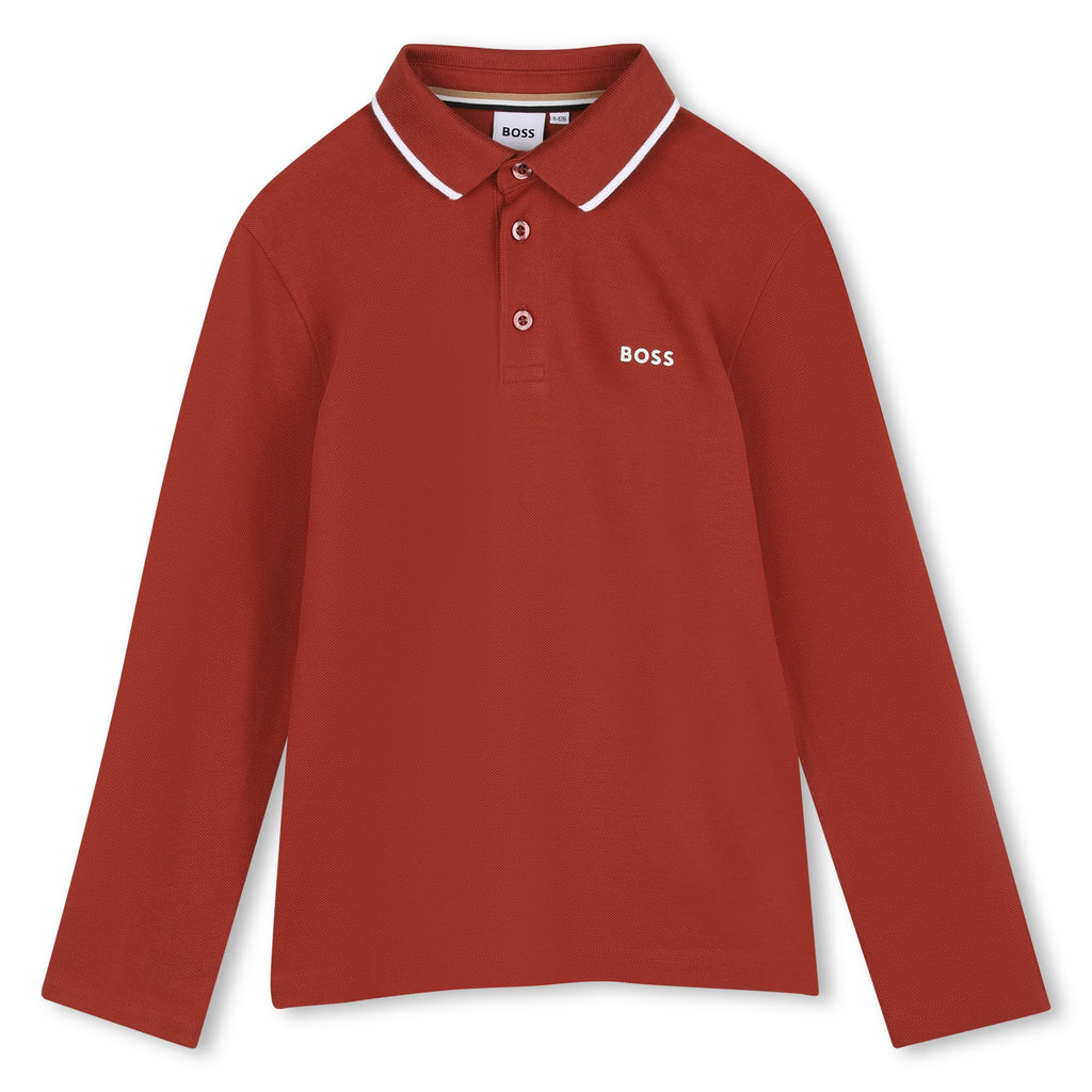 BOSS Crimson Long sleeve polo shirt J53376