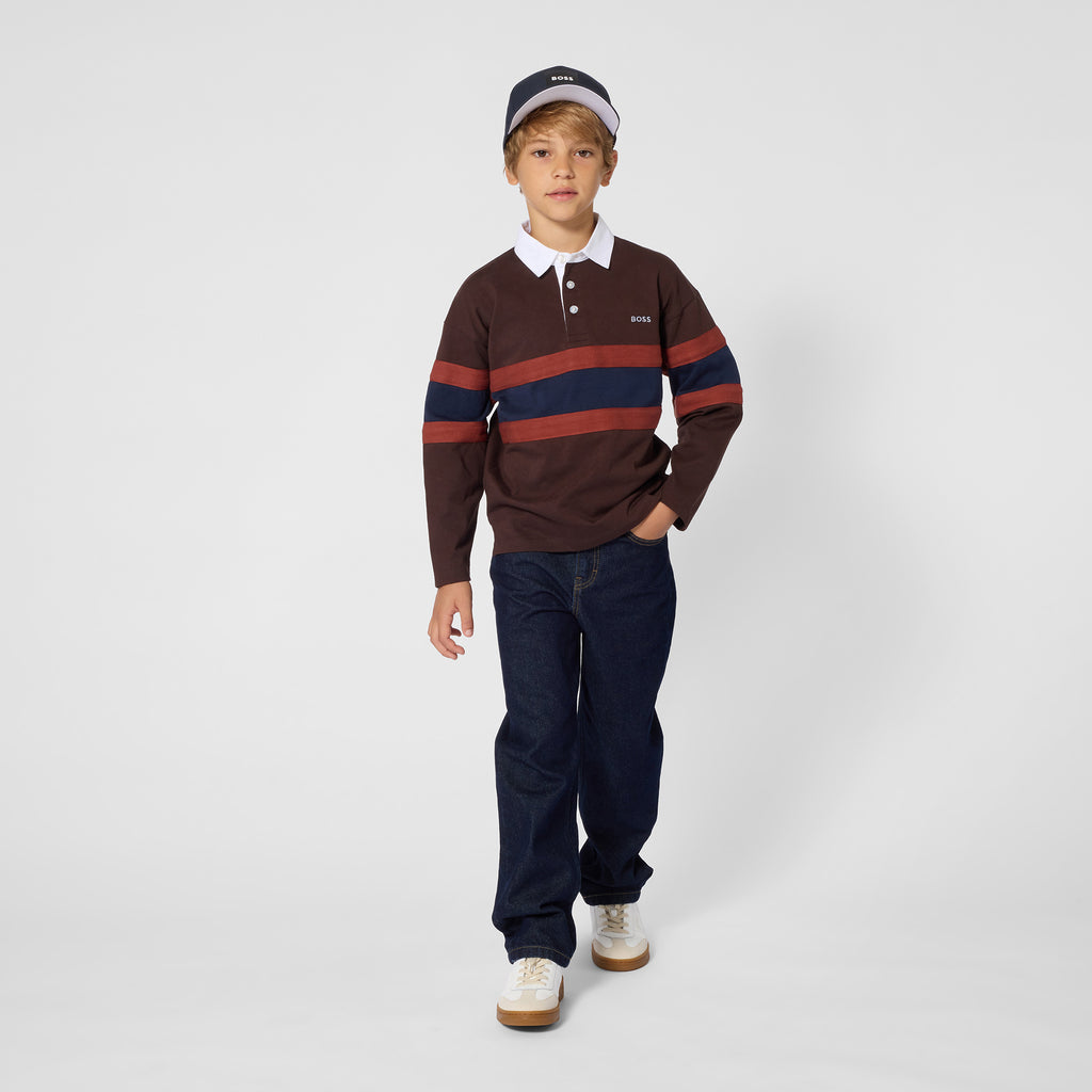 BOSS Boys long sleeve polo shirt J53382