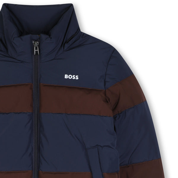BOSS KId Boy Puffer Logo Jacket J53435