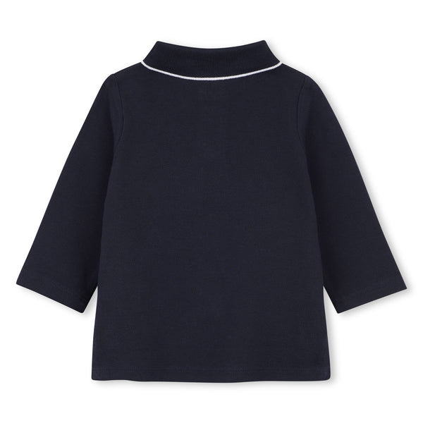 BOSS Navy Long Sleeve Polo J53481