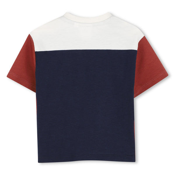 Boss Navy and crimson logo t-shirt J53483