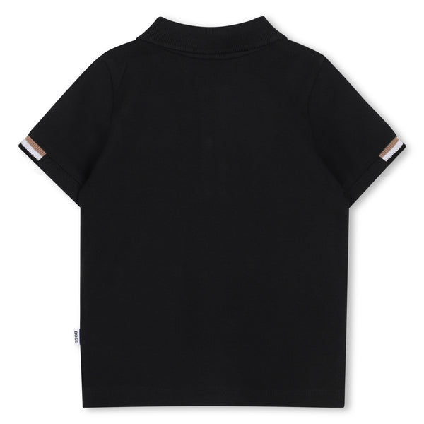 BOSS Black short sleeve polo shirt Mini Me J53484