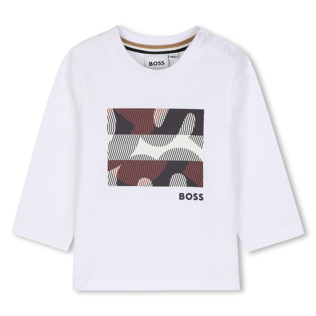 Boss White logo t-shirt J53502