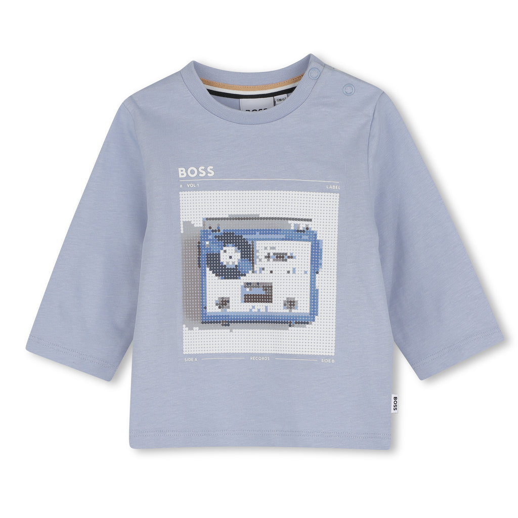 BOSS Boys Pale Blue long sleeve top J53503