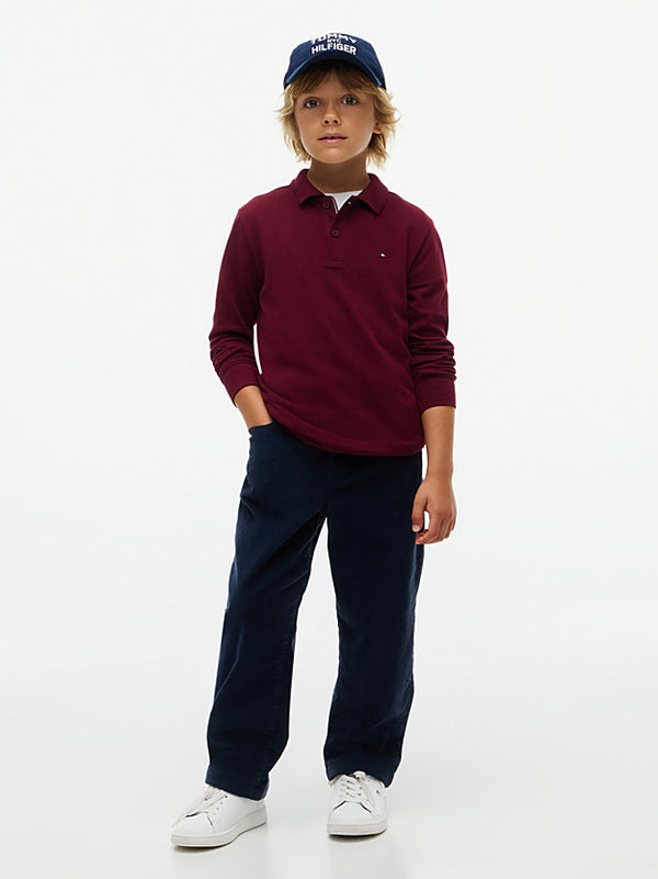 Essential Regular Fit Long Sleeve Polo Shirt 09664