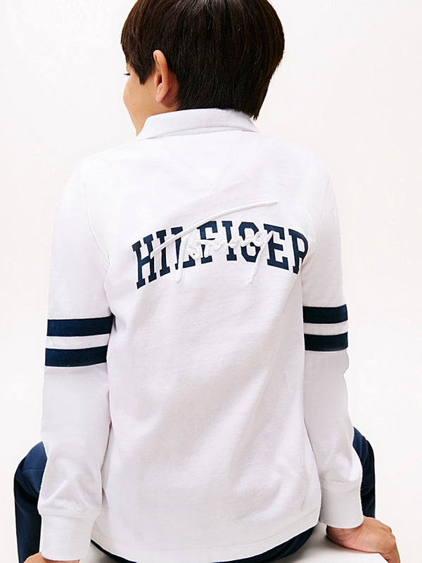 Mixed graphic long sleeve Tommy Hilfiger polo shirt