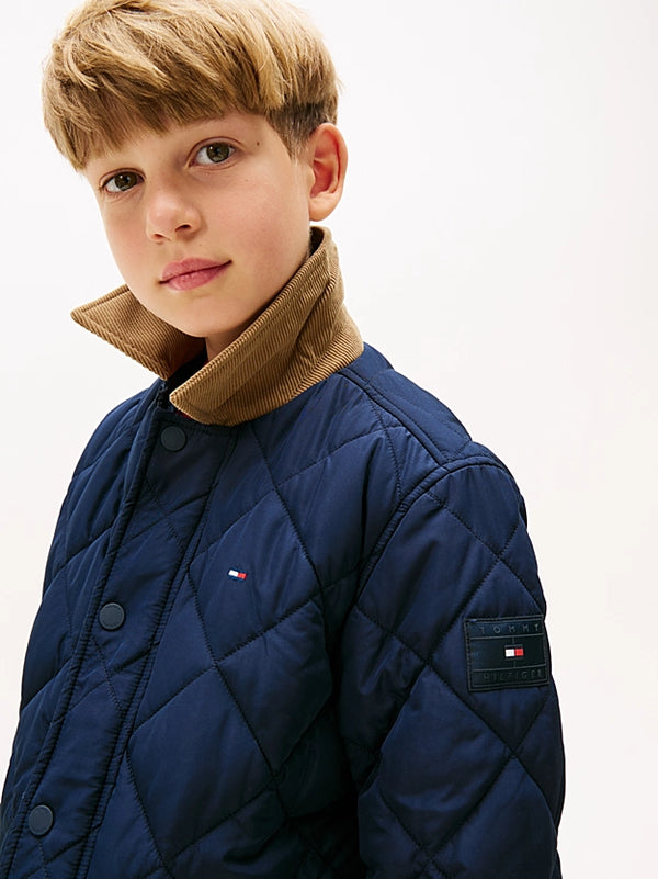 Contrast collar quilted Tommy Hilfiger jacket