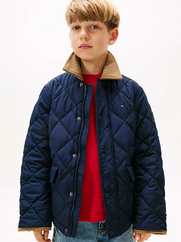 Contrast collar quilted Tommy Hilfiger jacket