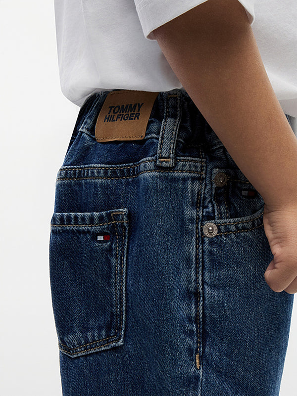 Tommy Hilfiger elasticated waist wide leg denim