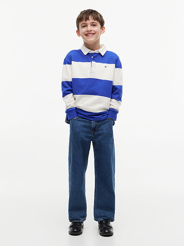 Tommy Hilfiger Regular fit stripe long sleeve polo shirt