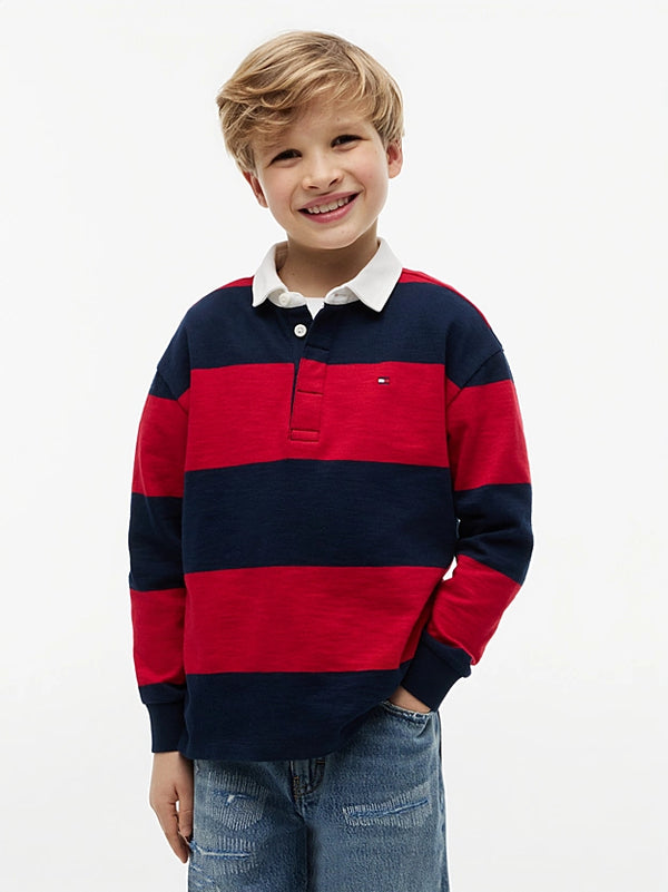 Tommy Hilfiger Regular fit stripe long sleeve polo shirt