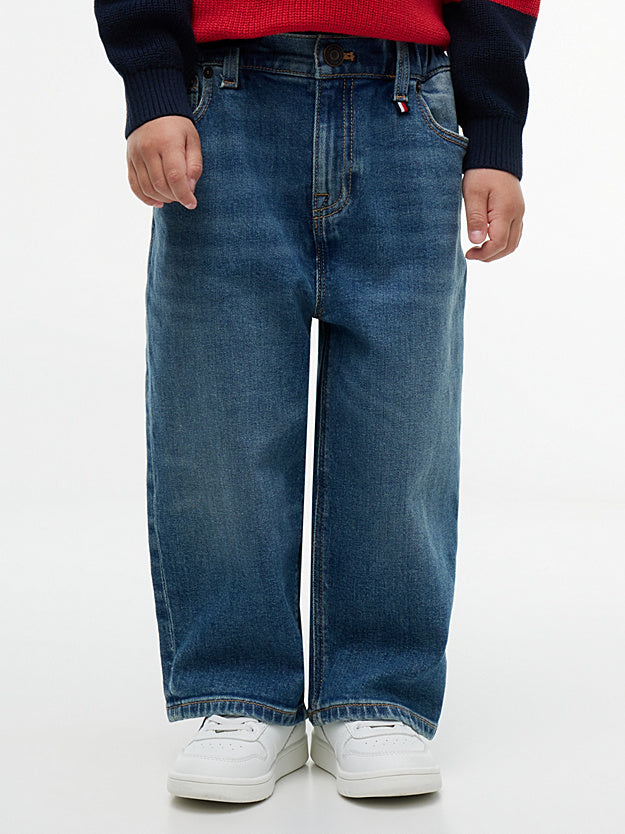 Tommy Hilfiger graphic elasticated waist wide leg jeans