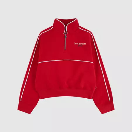 Levis logo half zip sweater
