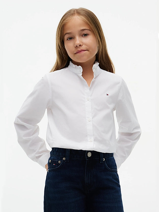 Tommy Hilfiger white ruffle blouse