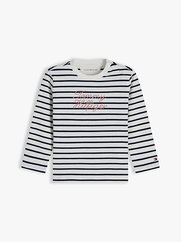 Tommy Hilfiger dark night navy stripes top