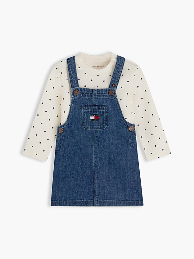 Tommy Hilfiger Denim pinafore dress set