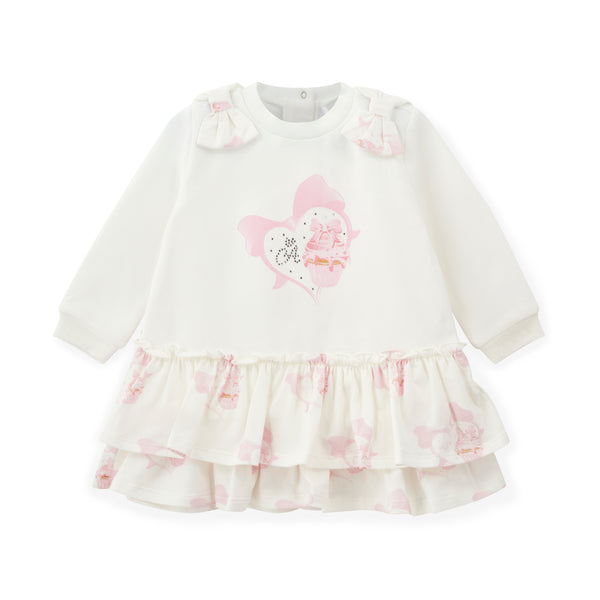 Adee cupcake print frill dress & tights