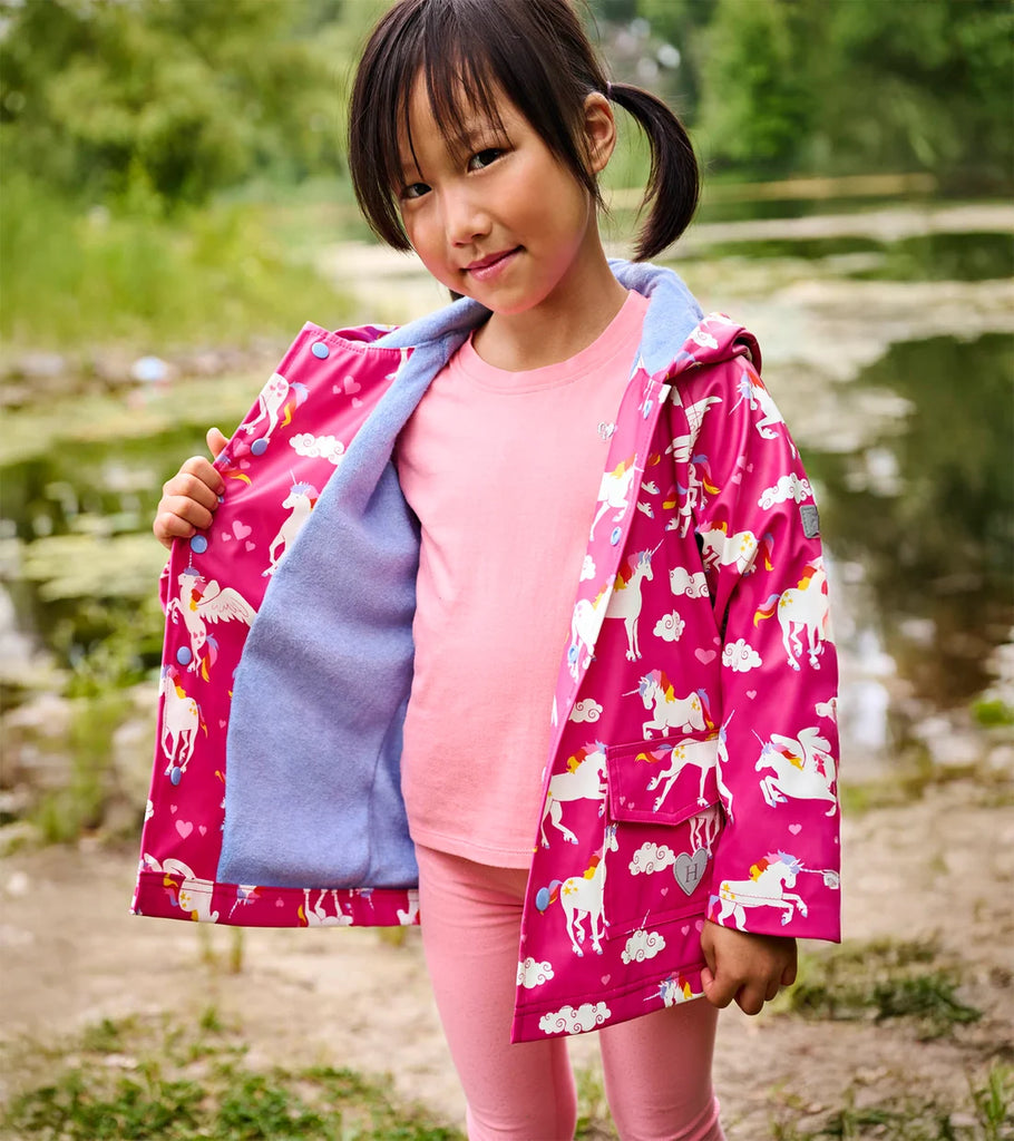 Hatley Girls Rainbow Unicorns Raincoat