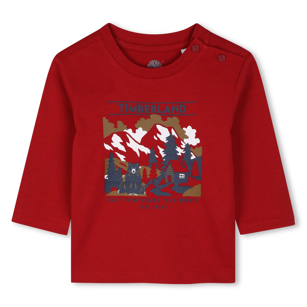 Timberland red long sleeve top T61030