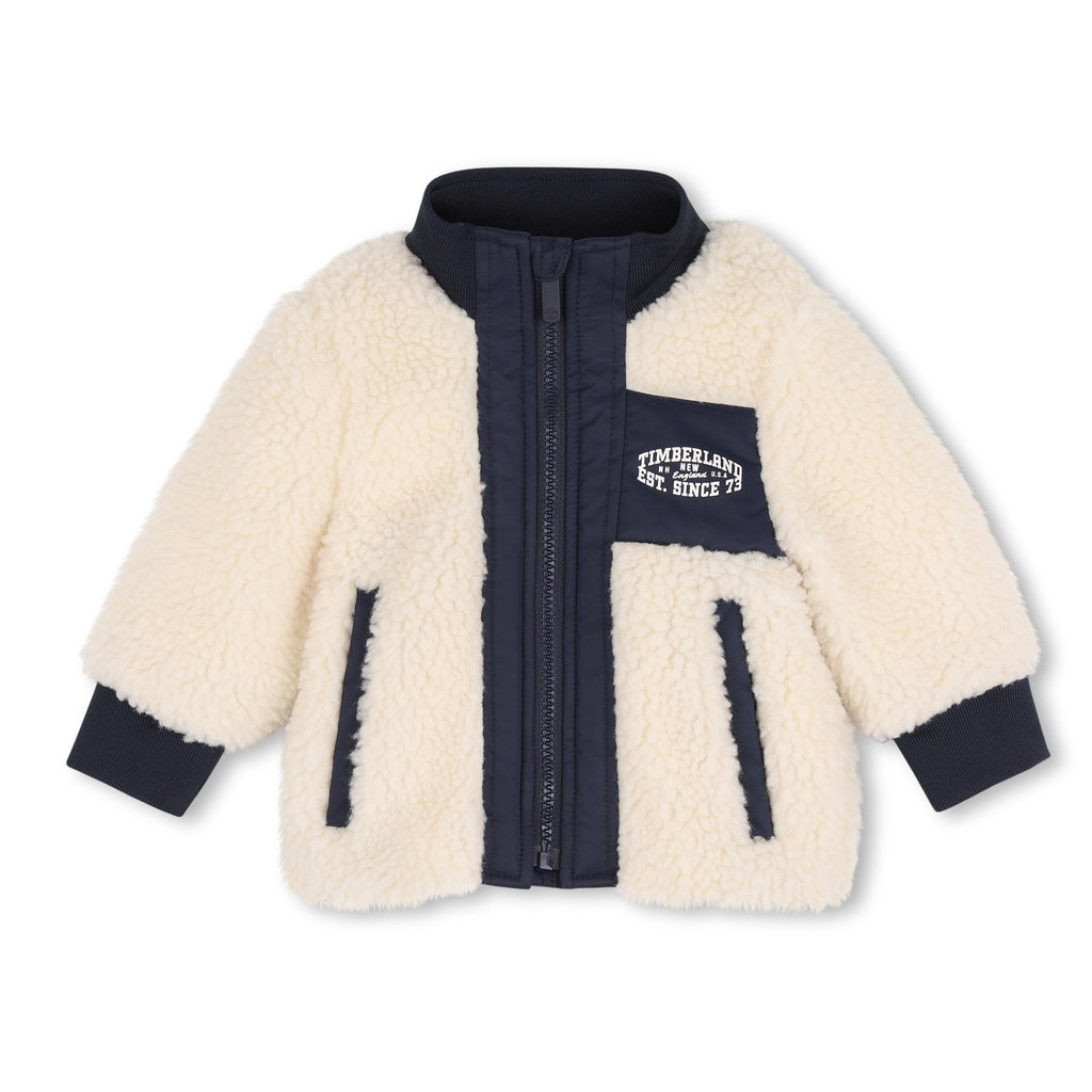 Timberland Cream and navy fleece T61032